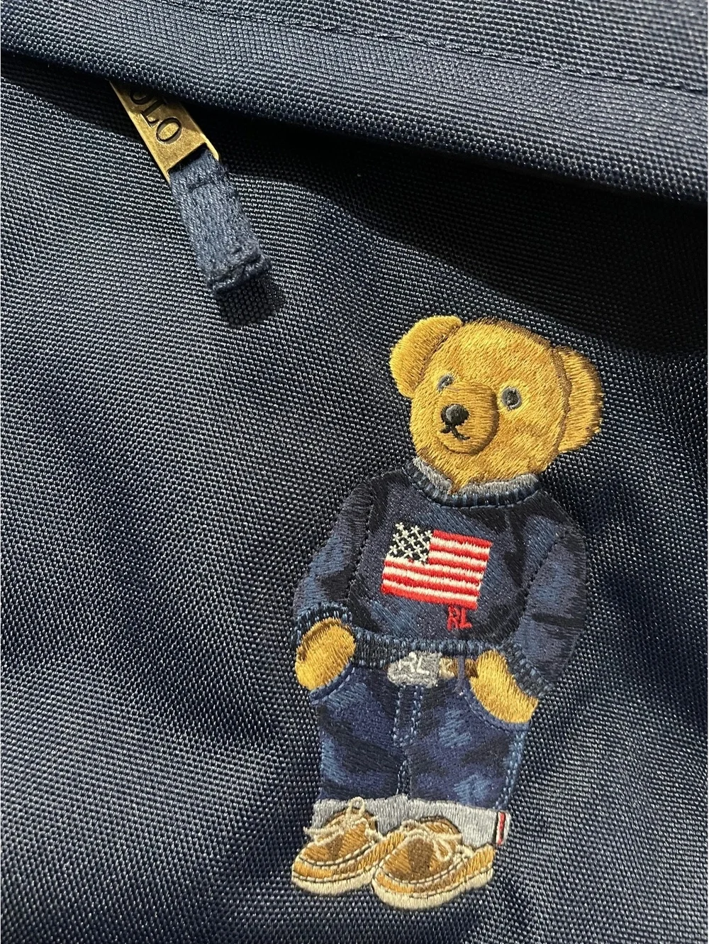 Ralph Lauren Newport Navy Backpack with Bear Embroidery